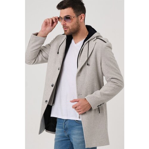 Dewberry PLT8406 MEN&amp;#039;S COAT-PATTERNED BEIGE Slike