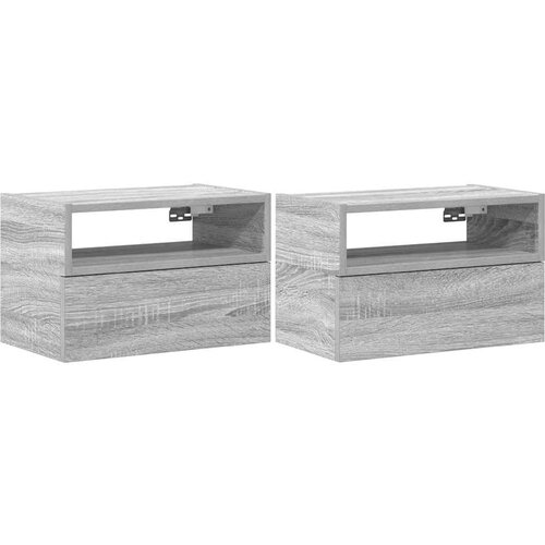 Maison Chic Stenski Dvo delni komplet Nočne omarice - Nočne mize siva sonoma 45x26x28,5 cm, (21690154) Cene