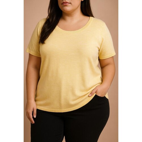 Fenzy Plus Size Pleten Top, Rumen Cene