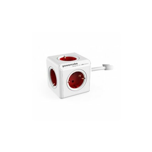 Allocacoc 1306RD PowerCube Extended 1,5mm Red strujna utičnica Slike