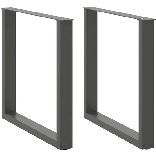 VidaXL noge kavne mizice u-oblika 2 kosa antracit 90x(72-73)cm jeklo Slike