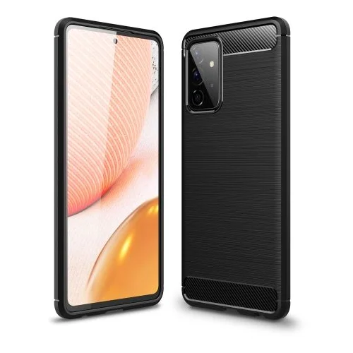 Nillkin silikonski ovitek za samsung galaxy A72 A726 - mat carbon črn