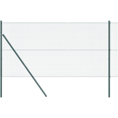 vidaXL varjena ograja z 7 stebri Zelena 1,2x10 m Jeklo, (22084800) Cene