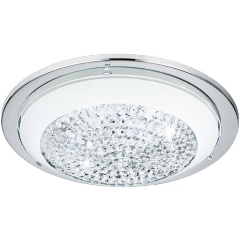 Eglo acolla plafonjera/1, led, 11w, 950lm, prečnik 290, hrom/staklo/kristali Slike