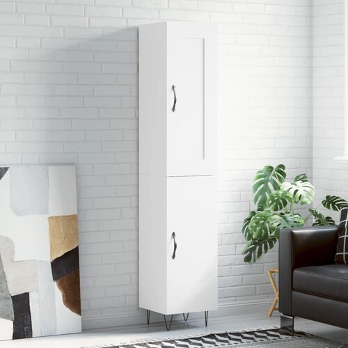 VidaXL Visoka komoda bijeli 34 5x34x180 cm od konstruiranog drva Slike