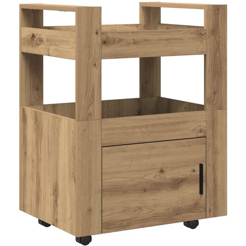 VidaXL Kuhinjski voziček Artisan Oak 60x45x80 cm Inženirski les, (22012118) Slike