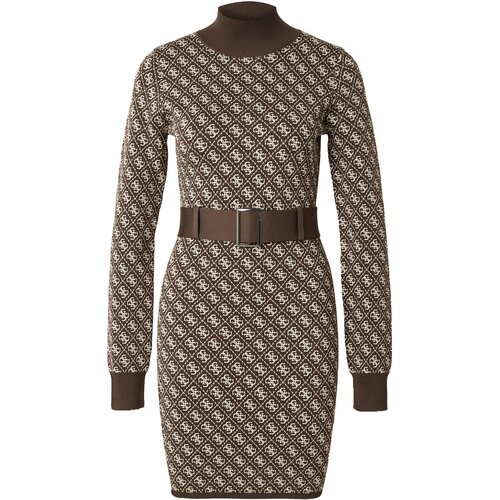 Guess Pletena obleka &amp;#039;LISE&amp;#039; temno rjava / bela Slike