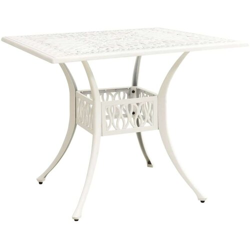  5-dijelni bistro set od lijevanog aluminija bijeli Slike