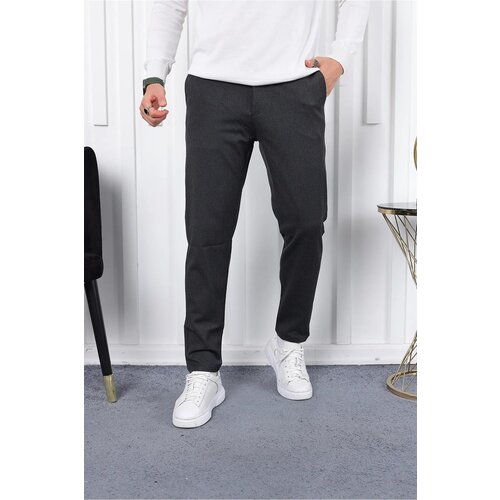 Dewberry 36197 Ids Slim Fit Lycra Fabric Mens Trousers-ANTHRACITE Cene