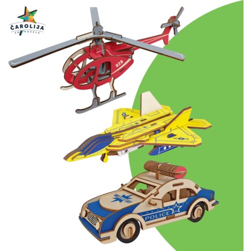  3 u 1 (avion, helikopter, policijski automobil) Cene