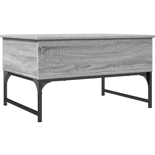 Maison Chic Klubska mizica - kavna mizica - Nizka mizica siva sonoma 70x50x40 cm inženirski les in kovina, (21752874) Slike