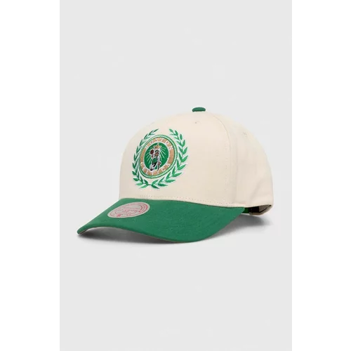 Mitchell & Ness Pamučna kapa sa šiltom Boston Celtics boja: bijela, s aplikacijom