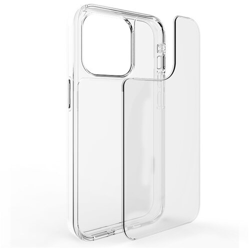 INF Prozoren ovitek za iPhone - Odporen na udarce, prozoren TPU &amp;amp; PC snemljiv ovitek iPhone 15 Pro, (21690719) Slike