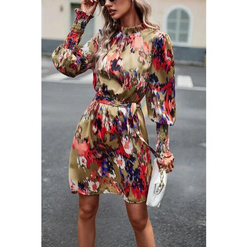 Fenzy Elegantna Mini Haljina S Printom, Bež Boje Cijene