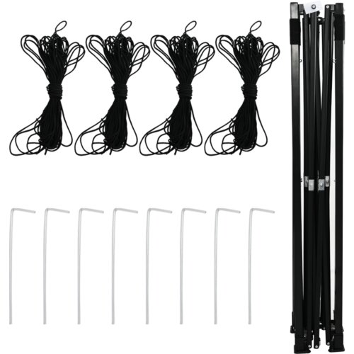 VidaXL Rastlinjak s streho Zelena 290 x 290 x 315 cm Jeklo Slike