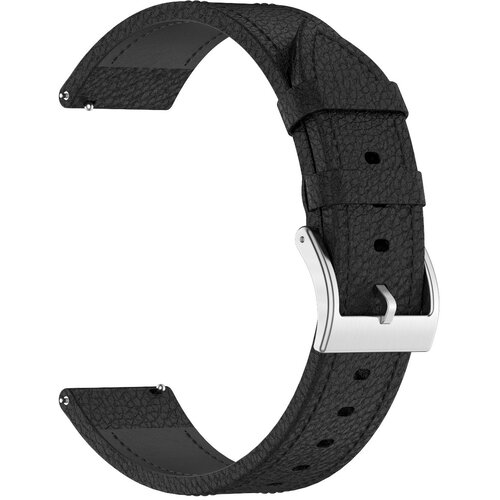 INF Usnjen teksturiran pa&amp;scaron;ček, združljiv z Amazfit Bip Max in Garmin, 20mm Black, (5000310531) Slike