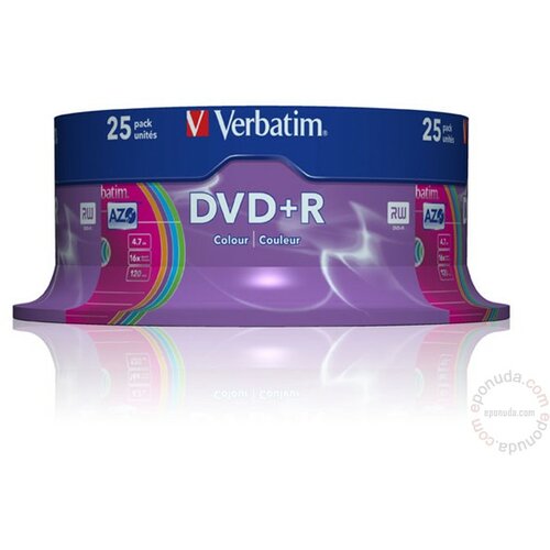 Verbatim DVD+R 4.7GB COLOUR 437331 disk Slike