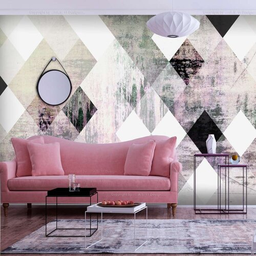  Tapeta - Rhombic Chessboard (Pink) 400x280 Cijene