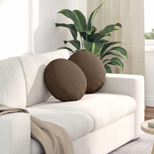  Jastučići za sjedenje 2 pcs Smeđa &Oslash;40 x 13 cm tkanina Cijene