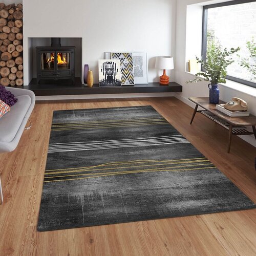 Conceptum Hypnose Tepih Cg41, Pravougaoni, 120 x 180 cm, Sivo-zlatne boje Cijene