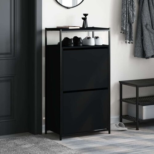 vidaXL ormarić za cipele crni 60 x 34 x 112 cm od konstruiranog drva Cijene