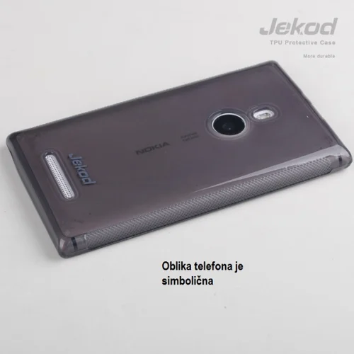 Jekod silikonski ovitek Nokia Lumia 630 prozorno črn TPU/TB + Zaščitna folija