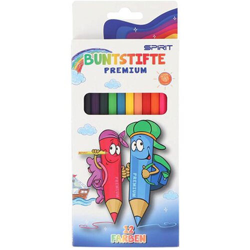Spirit Premium drvene &amp;scaron;esterokutne bojice, set od 12 kom. Slike