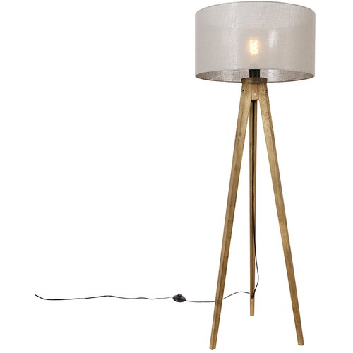 QAZQA Podeželski trinožni starinski les z odtenkom 50 cm - Tripod Classic Cene