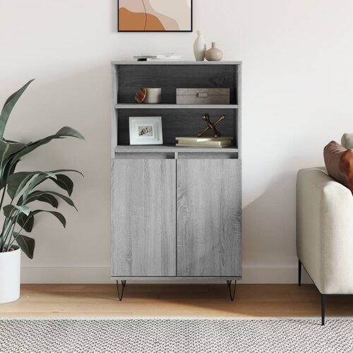 vidaXL Visoka komoda siva sonome 60x36x110 cm od konstruiranog drva Cijene