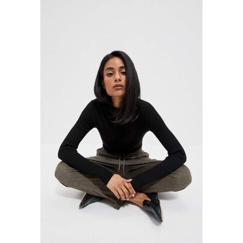 Moodo Striped sweater - black Cene
