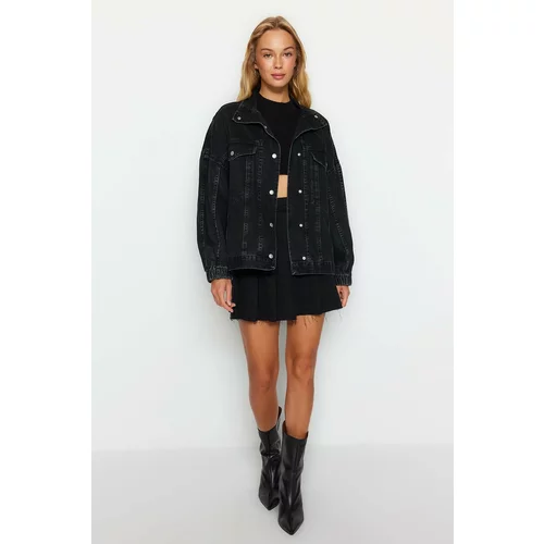 Trendyol Jacket - Black - Oversize