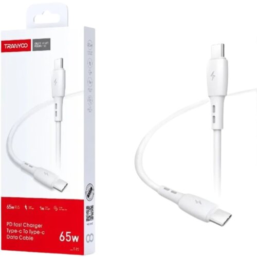 Tranyoo T-P2 Kabl USB-C na USB-C 65W, Beli Cene