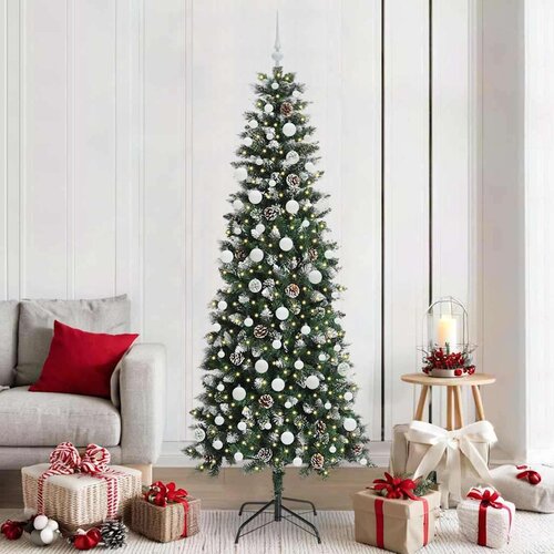 vidaXL Umestno božično drevo med 300 LED Zelena 86 x 86 x 210 cm Cene