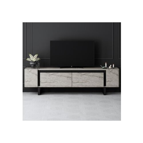 Hanah home tv polica yildiz travertine black Cene