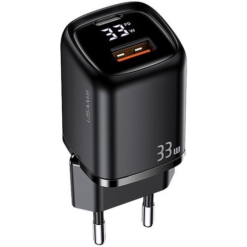 Usams OMREŽNI POLNILEC 1XUSB-C 1XUSB PD3.0 QC3.0 33W ZA TELEFONE ČRN, (21974740) Cene