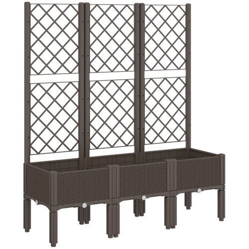  Vrtna sadilica s re&amp;scaron;etkom smeđa 120 x 40 x 142 cm PP Slike