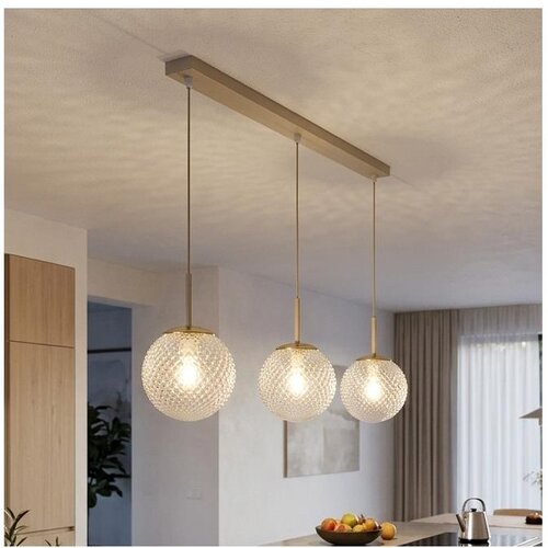 Brilagi Luster na sajli STELLA 3xE27/60W/230V bež/zlatan Slike