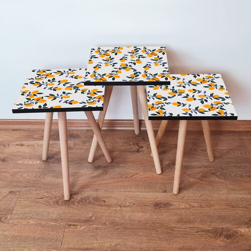 Hanah home Set 3 stočića 3Shp158 White Cene