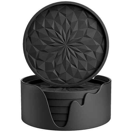 INF Komplet 6 silikonskih podstavkov s držalom Black, (21839280) Cene