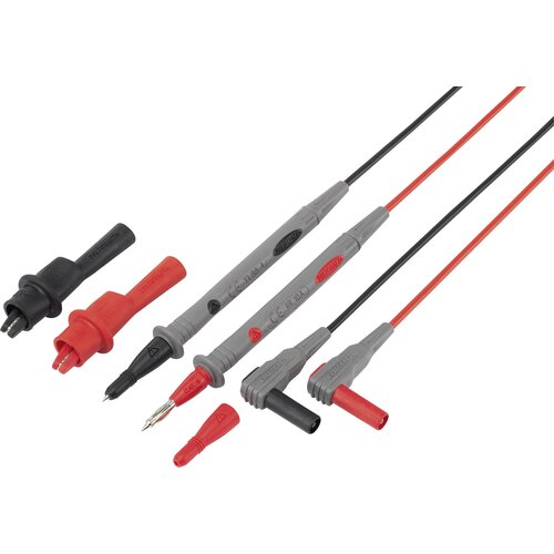Voltcraft TL 88-4 komplet sigurnosnih mjernih vodova [lamelni mu&amp;scaron;ki konektor 4 mm - sonda] 1.80 m crna, crvena 1 Set Slike