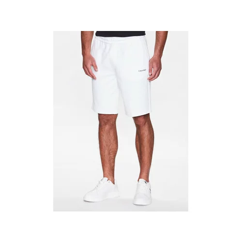 Calvin Klein Športne kratke hlače Micro Logo K10K111208 Bela Regular Fit