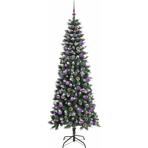  Umjetno božićno drvce Zelena 210 cm PVC, plastika i čelik Slike