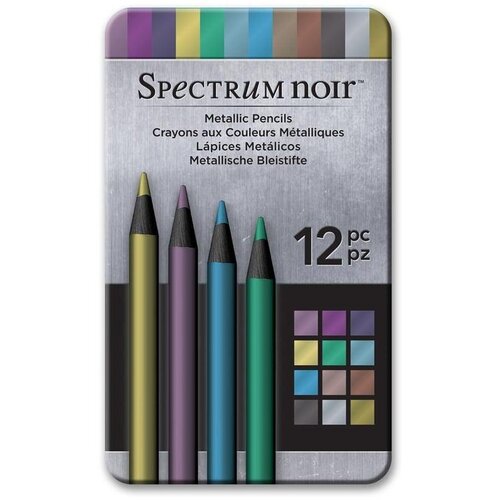 Crafters Companion Barvice Spectrum Noir Metallic, set 12, (20744414) Cene