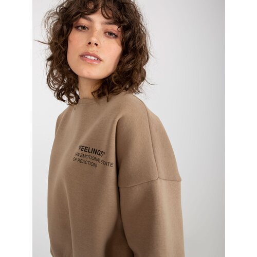 ex moda Sweatshirt-EM-BL-ES-21-521.09X-dark beige Cene