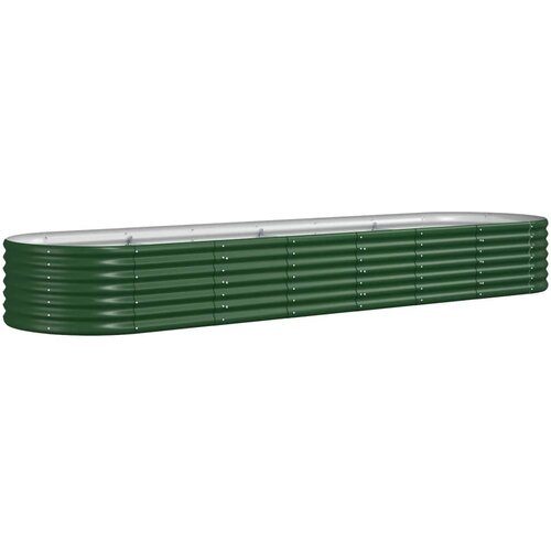 VidaXL Visoka greda iz pra&amp;scaron;no premazanega jekla 296x80x36 cm zelena, (20707363) Slike