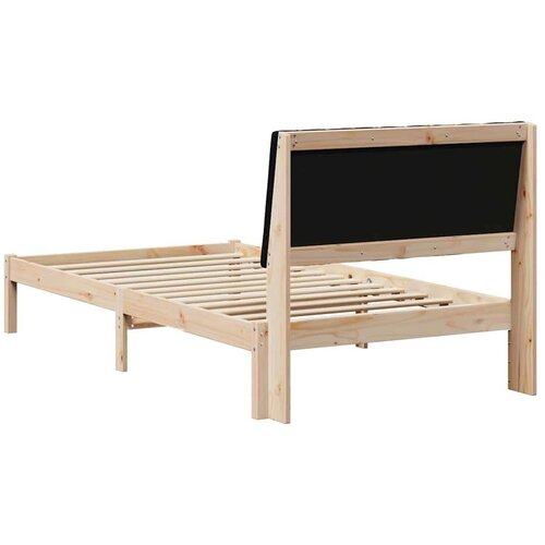  Okvir za krevet s uzglavljem Smeđa 100 x 200 cm tkanina Slike