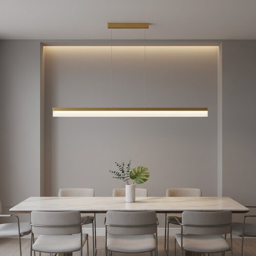Toolight Viseća lampa LED APP1694-CP 120 cm Zlatna Bru&amp;scaron;ena Slike
