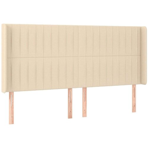  Uzglavlje s u&amp;scaron;ima krem 203x16x118/128 cm od tkanine Slike