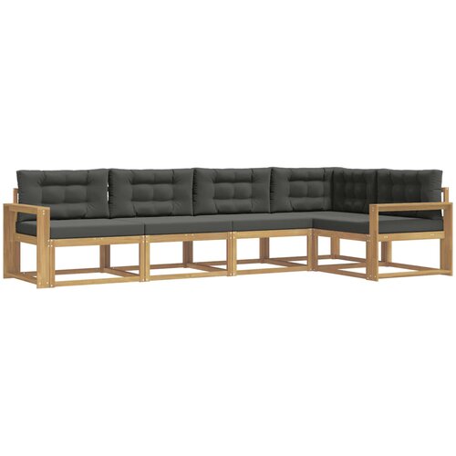 vidaXL Zunanja garnitura za sedenje 4 pcs Bela in antracit Poliester, (5000280036) Cene