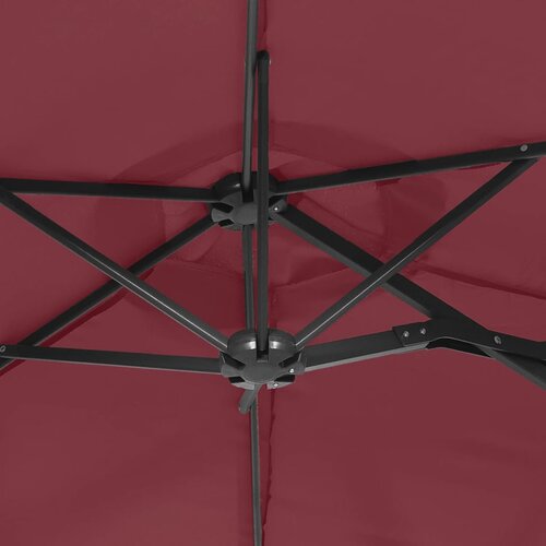  Dvostruki vrtni suncobran bordo 316 x 145 cm Slike